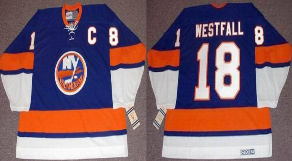 2019 Men New York Islanders 18 Westfall blue CCM NHL jersey